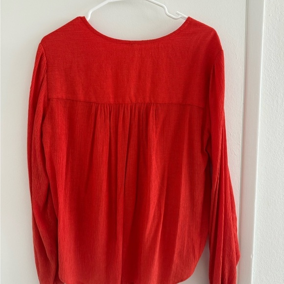 Free People Orange Wrap Top - Picture 2 of 2
